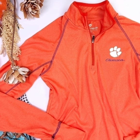 New Clemson Tigers Women's Exercise 1/4 Zip Up Sz M - Picture 7 of 10